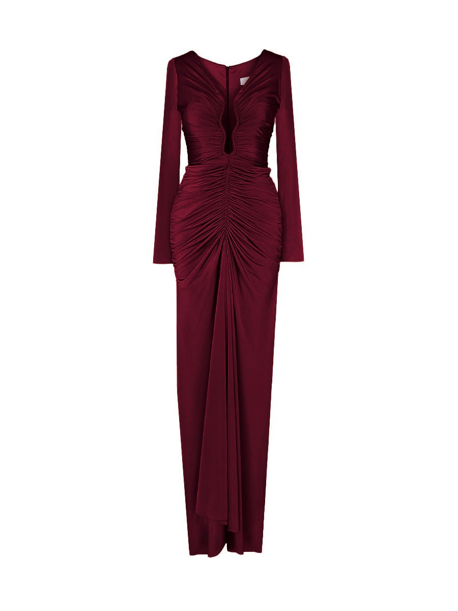 Arya Dress - Burgundy - Gigii's
