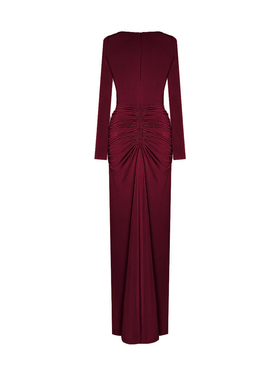 Arya Dress - Burgundy - Gigii's