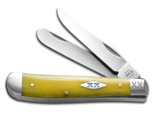W.R. Case XX Knives Mini Trapper Yellow Bone 12524 Stainless Steel 1/500 Pocket Knife