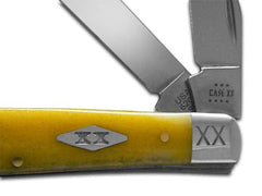 W.R. Case XX Knives Mini Trapper Yellow Bone 12524 Stainless Steel 1/500 Pocket Knife