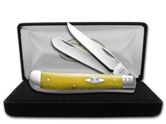W.R. Case XX Knives Mini Trapper Yellow Bone 12524 Stainless Steel 1/500 Pocket Knife