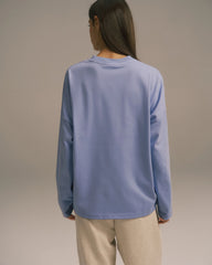Signature Long Sleeve Drop Shoulder T-shirt - Washed Lavender
