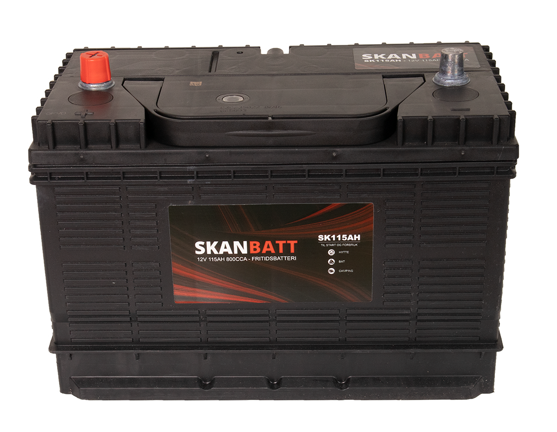 Skanbatt Fritidsbatteri 12V 115Ah 800Cca +Midtstilt shown in product view image 4