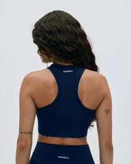 Ultimate Binding Detail Tank Bra - Navy Blue