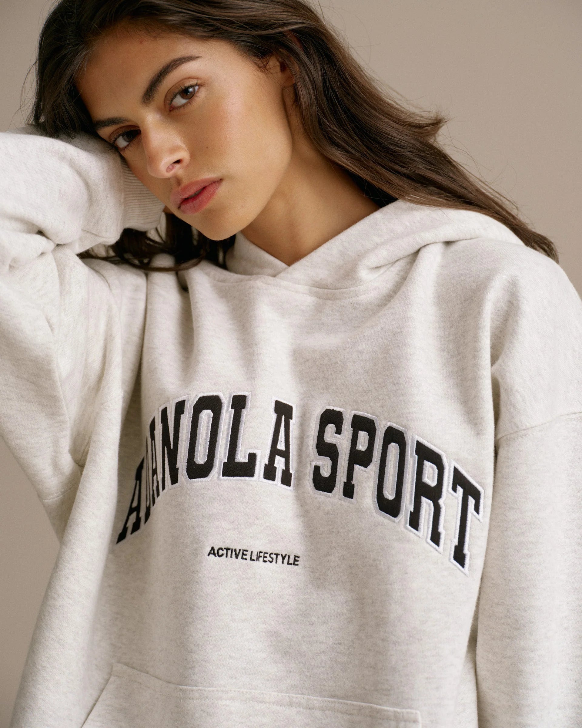 AS Oversized Hoodie - Light Grey Melange