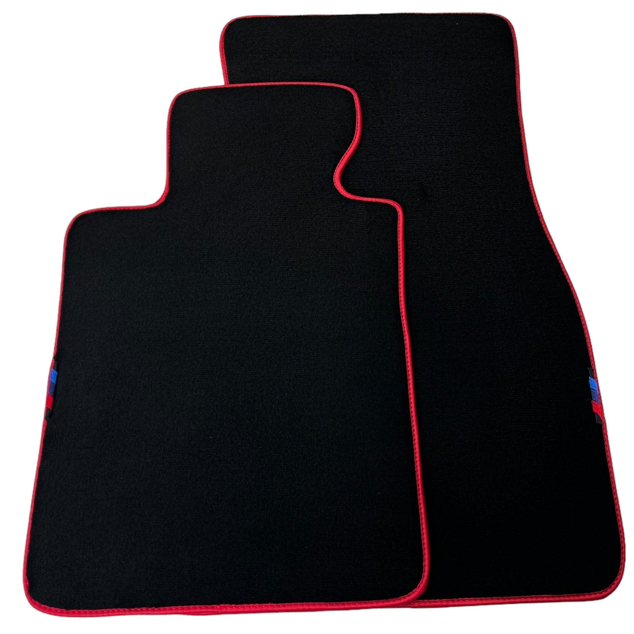 Black Mats For BMW 5 Series E61 Wagon | Red Trim - AutoWin