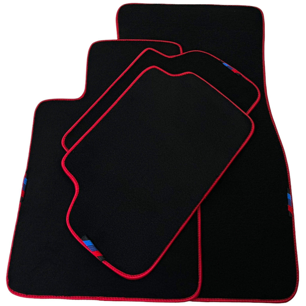 Black Mats For BMW 5 Series E61 Wagon | Red Trim - AutoWin