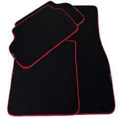 Black Mats For BMW 5 Series E61 Wagon | Red Trim - AutoWin