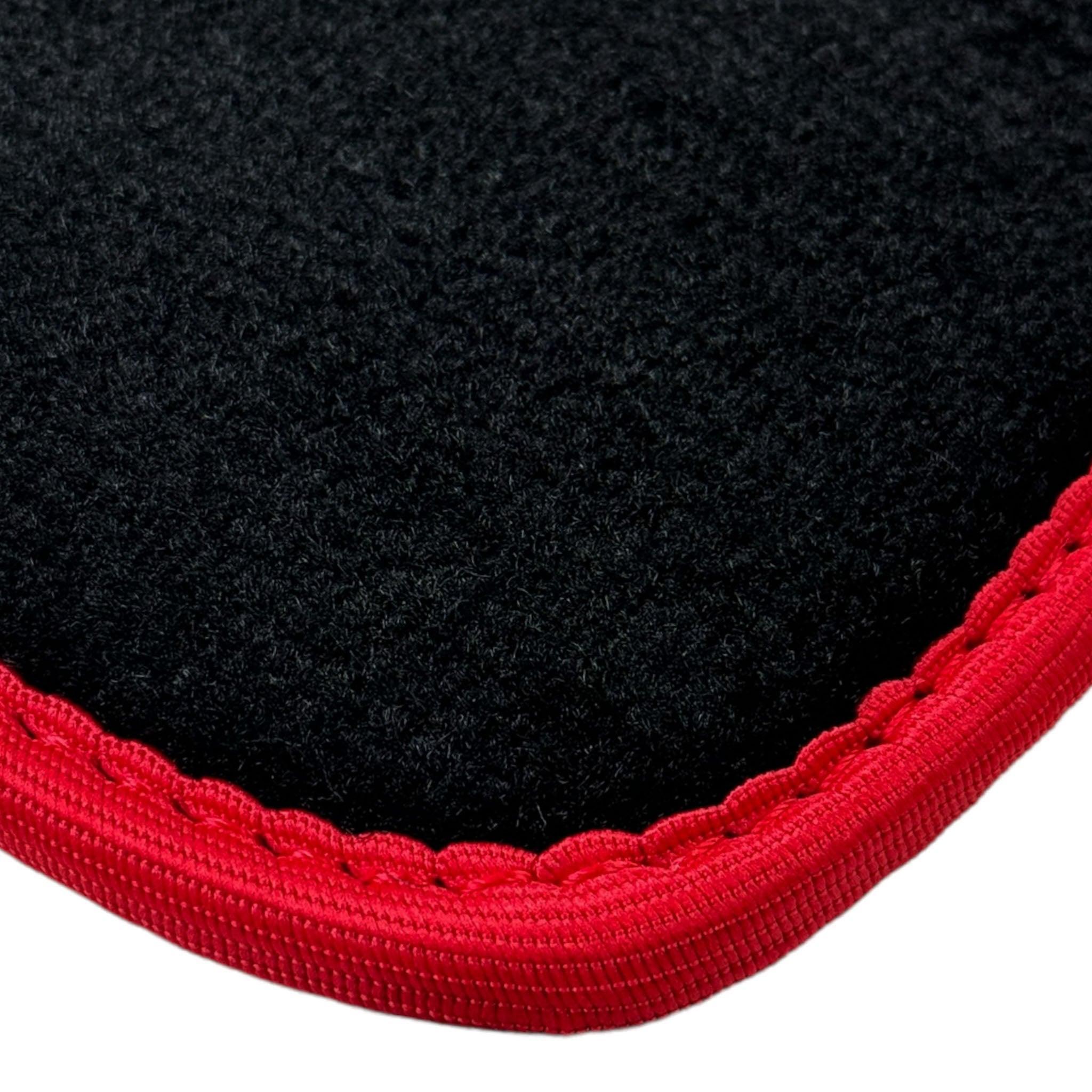 Black Mats For BMW 5 Series E61 Wagon | Red Trim - AutoWin
