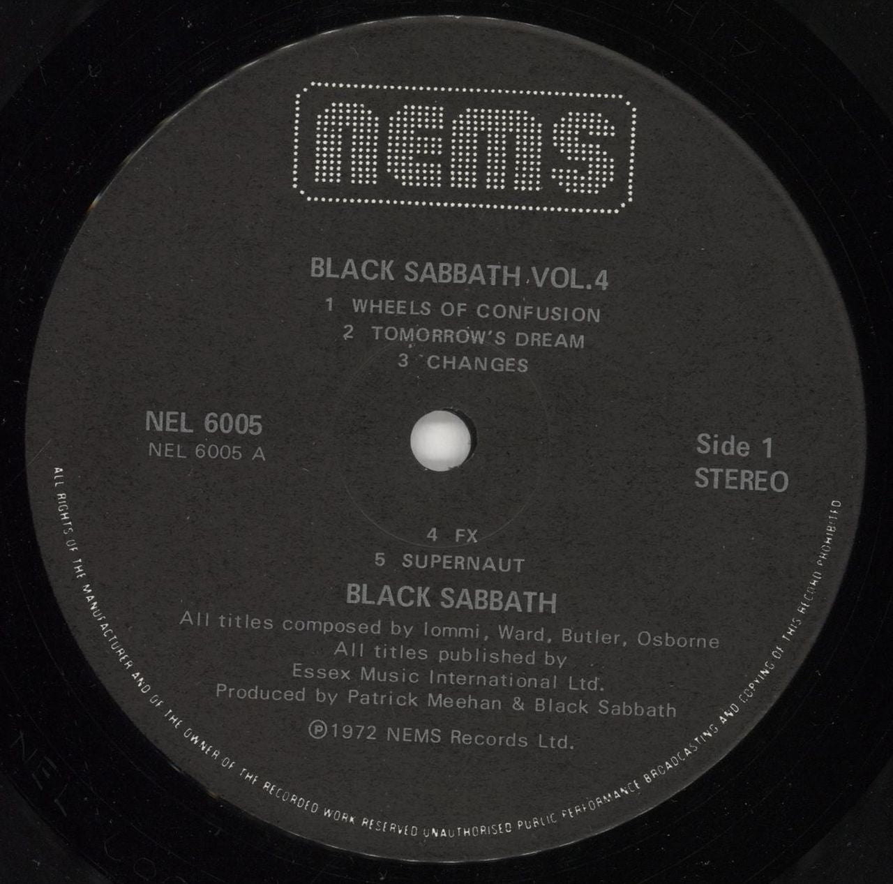 Black Sabbath Vol. 4 + Integral Booklet - EX UK vinyl LP album (LP record) BLKLPVO619335