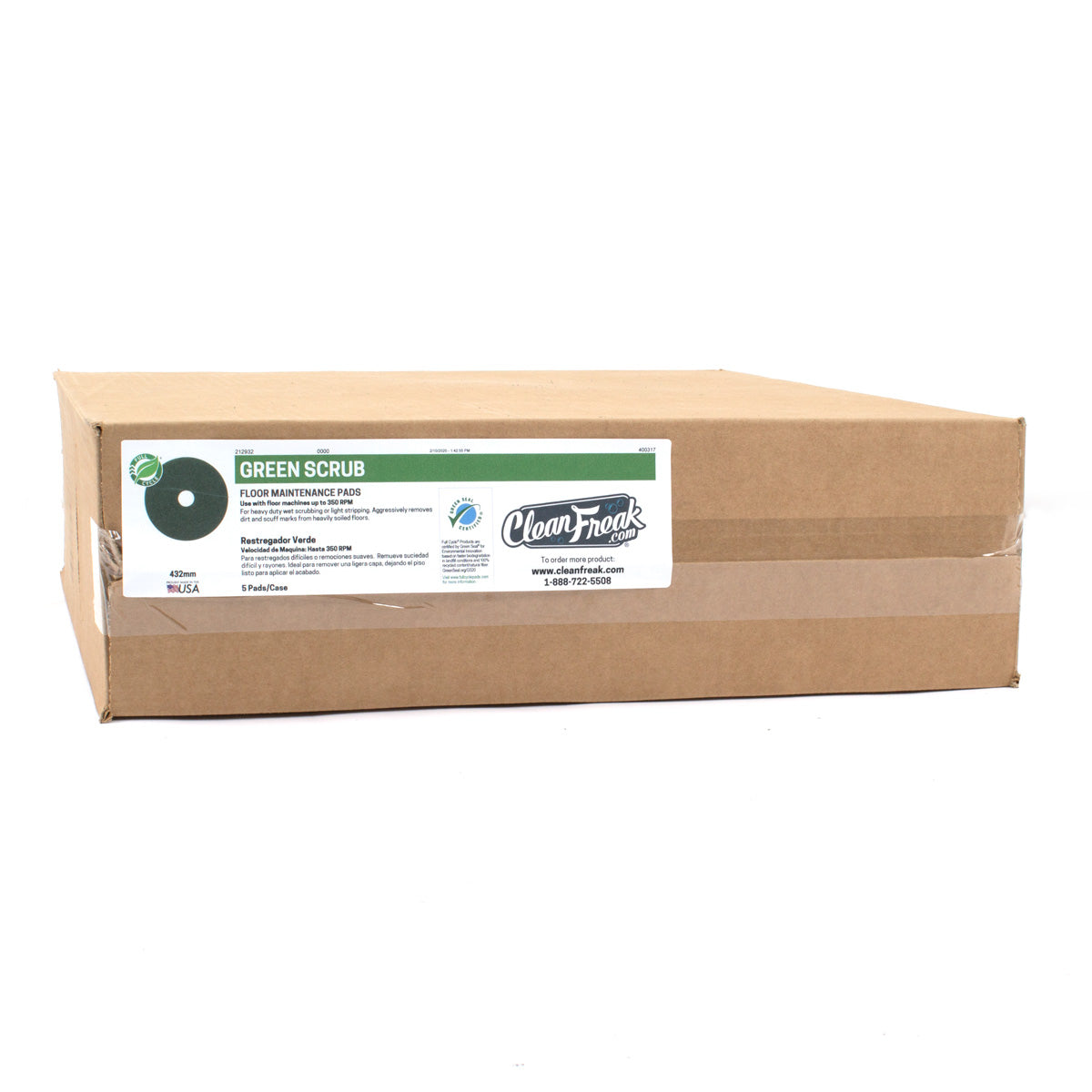 Box of Green Heavy Duty Scrubbing Pads