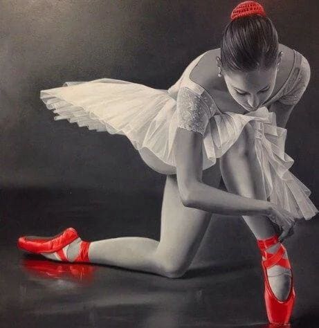 Broderie Diamant | Broderie Diamant - Ballerine et Chaussons rouges | Broderie Danse danse | FiguredArt