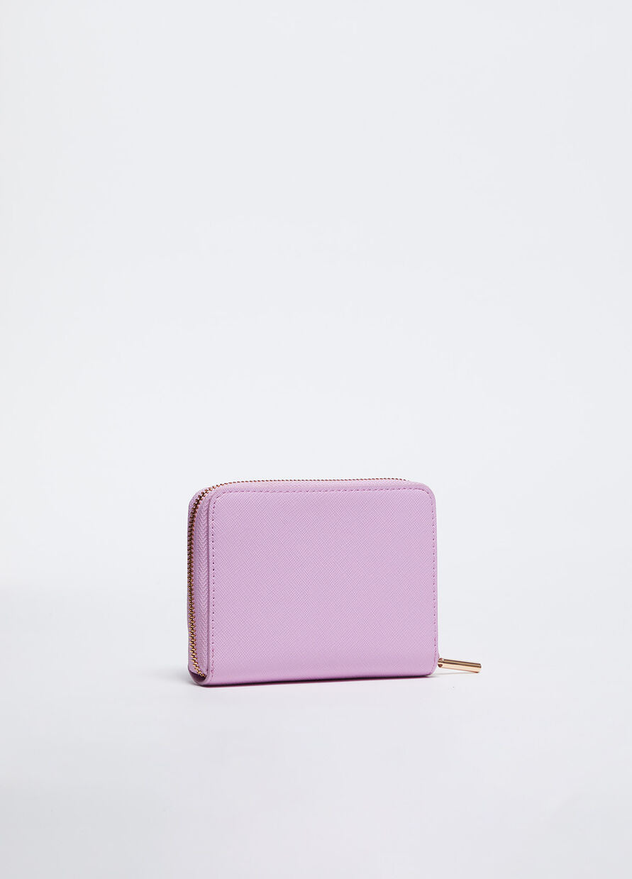 Portafoglio Grande con Zip / Rosa - Ideal Moda