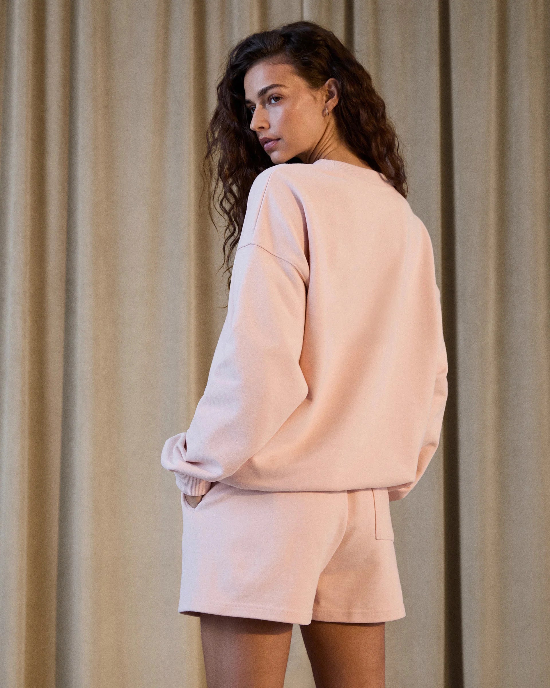 Classics Oversized Sweatshirt - Blush Pink/Marshmallow White