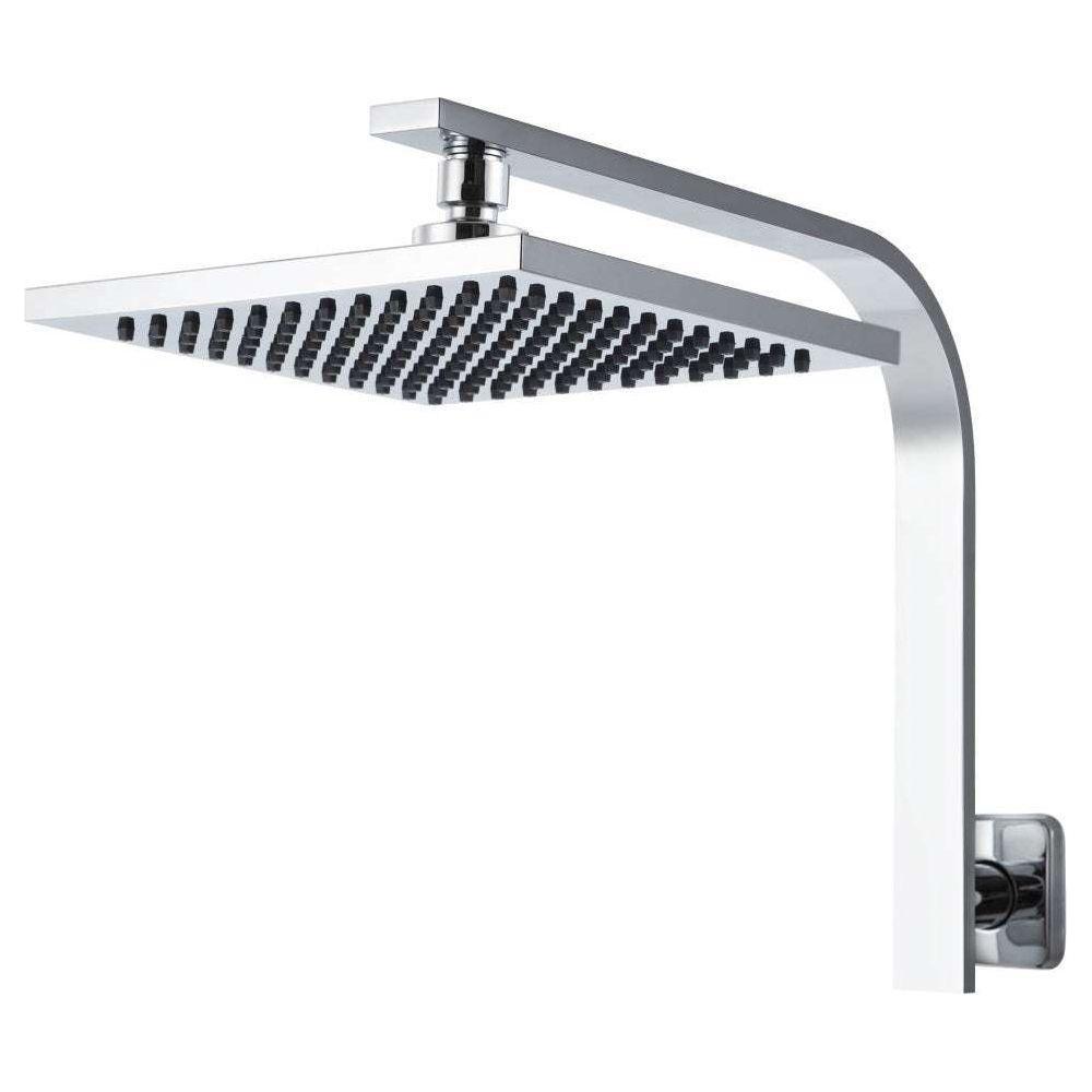 Cefito WElS 8'' Rain Shower Head Set Square High Pressure Wall Arm DIY Chrome - Magdasmall