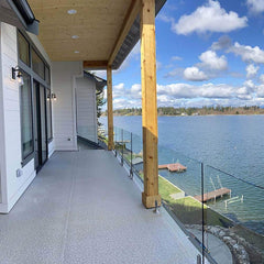 ClearView GLASS RAILINGS 42 in. x 39 in. CVGR Hercules Glass Panel with 2 Spigots per Panel