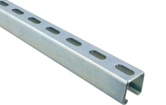 Strut Montageschiene 41 x 82 mm , 2,5 mm, Länge 3 m, Stahl verzinkt,