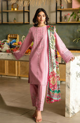 Sahane Embroidered Lawn Unstitched 3 Piece Suit - CT-21009 Zira - SAH25ILL - Pink - Summer Collection