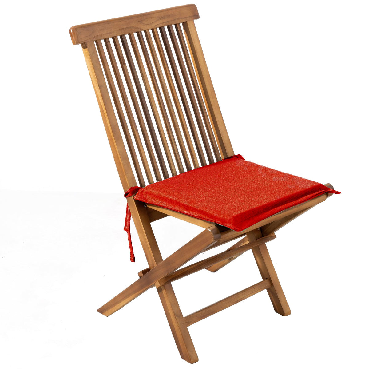 Cuscino Resinato con Pattina e Laccetti per sedia da giardino sfoderabile 45 cm "Made in Italy"