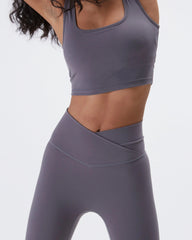 Ultimate Wrap Over Leggings - Dark Grey