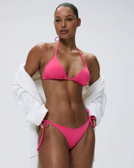 Tie Side Bikini Bottom -  Hot Pink