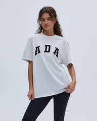 ADA Short Sleeve Oversized T-shirt - Light Grey Melange