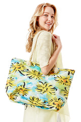 Daisy Watercolor Print Beach Bag combines artistic charm with practical design, featuring a vibrant floral pattern that captures the essence of summer. Crafted for durability and spaciousness, it offers ample room for your beach essentials while maintaining a lightweight feel. Ideal for those who appreciate both style and functionality, this bag enhances your seaside outings with a touch of elegance and convenience.