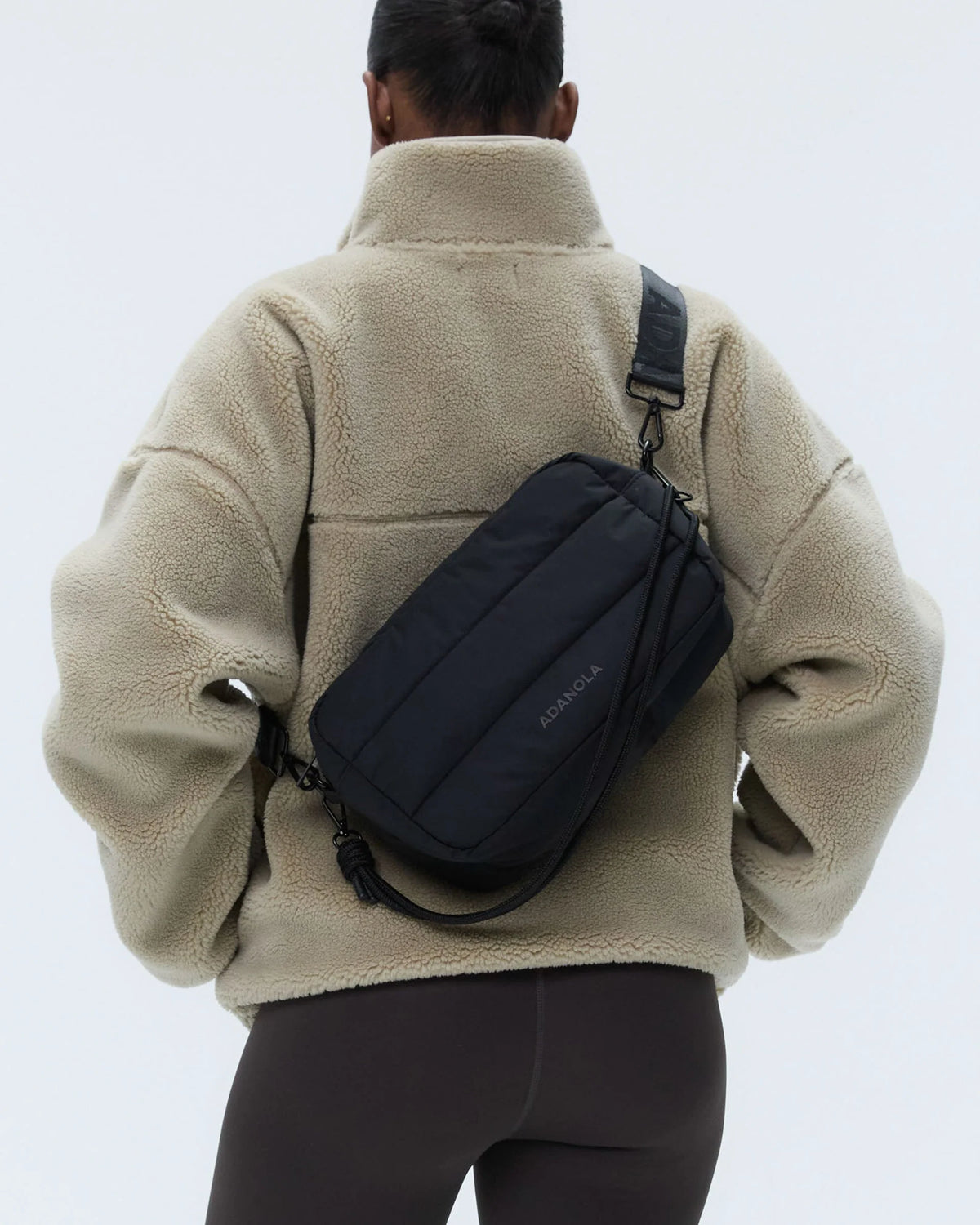 Branded Multi-Strap Bag - Black