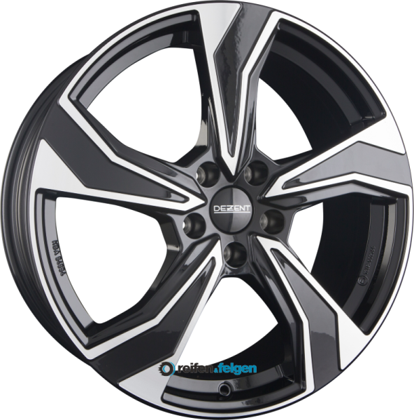 DEZENT KB 8x19 ET45 5x112 NB57.1 DARK - Schwarz Frontpoliert