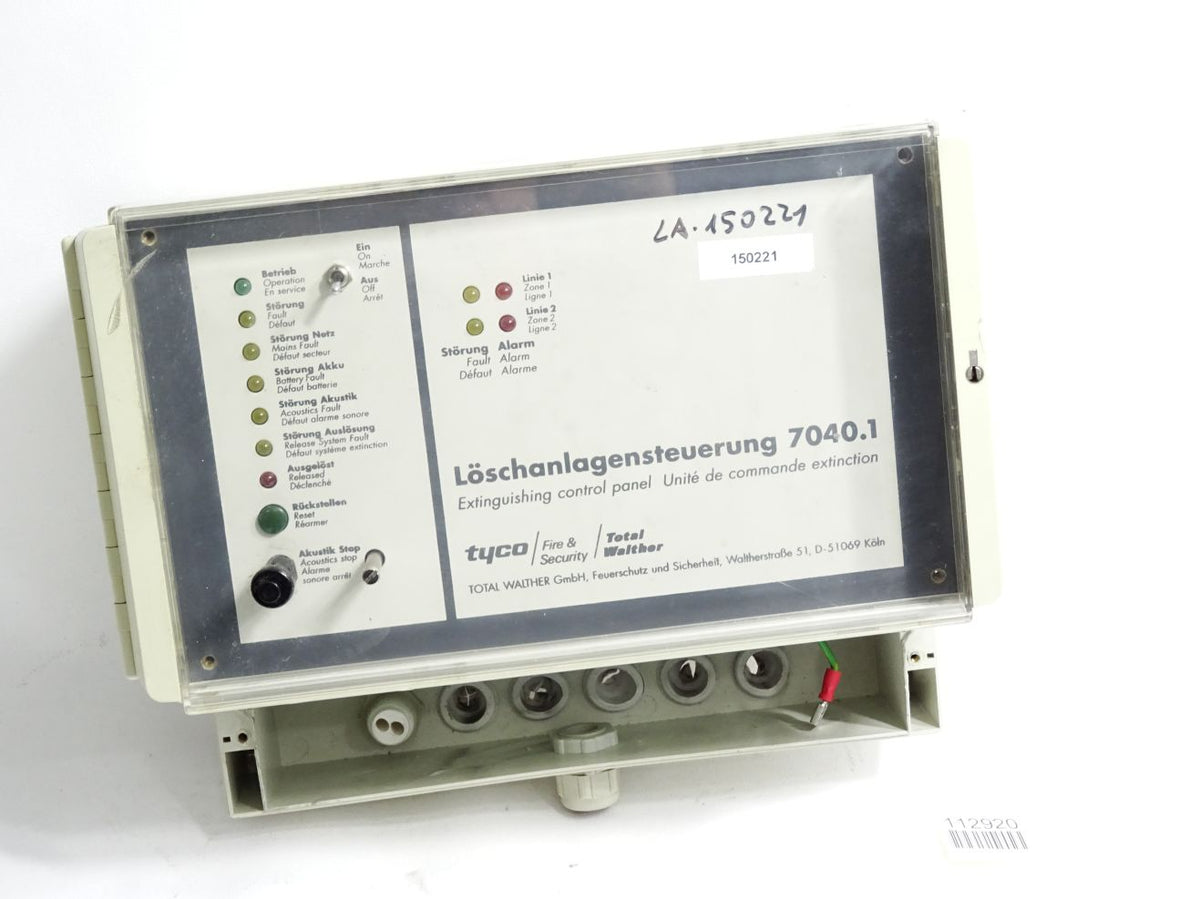 Tyco Total Walther Löschanlagensteuerung 7040.01 - Maranos.de