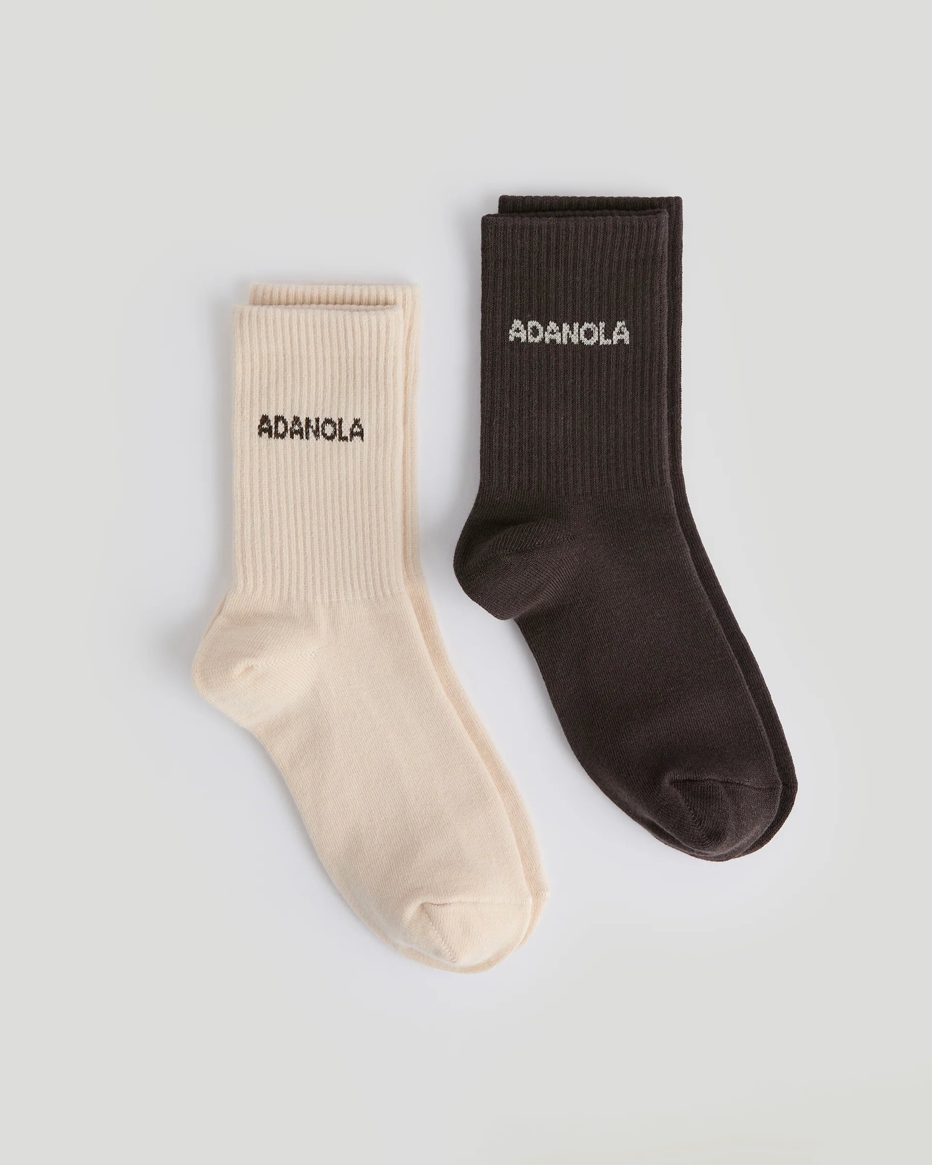 2 Pack Socks - Cream/Coffee Bean