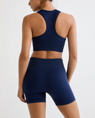 Classic Seamless Racer Back Bra - Navy Blue