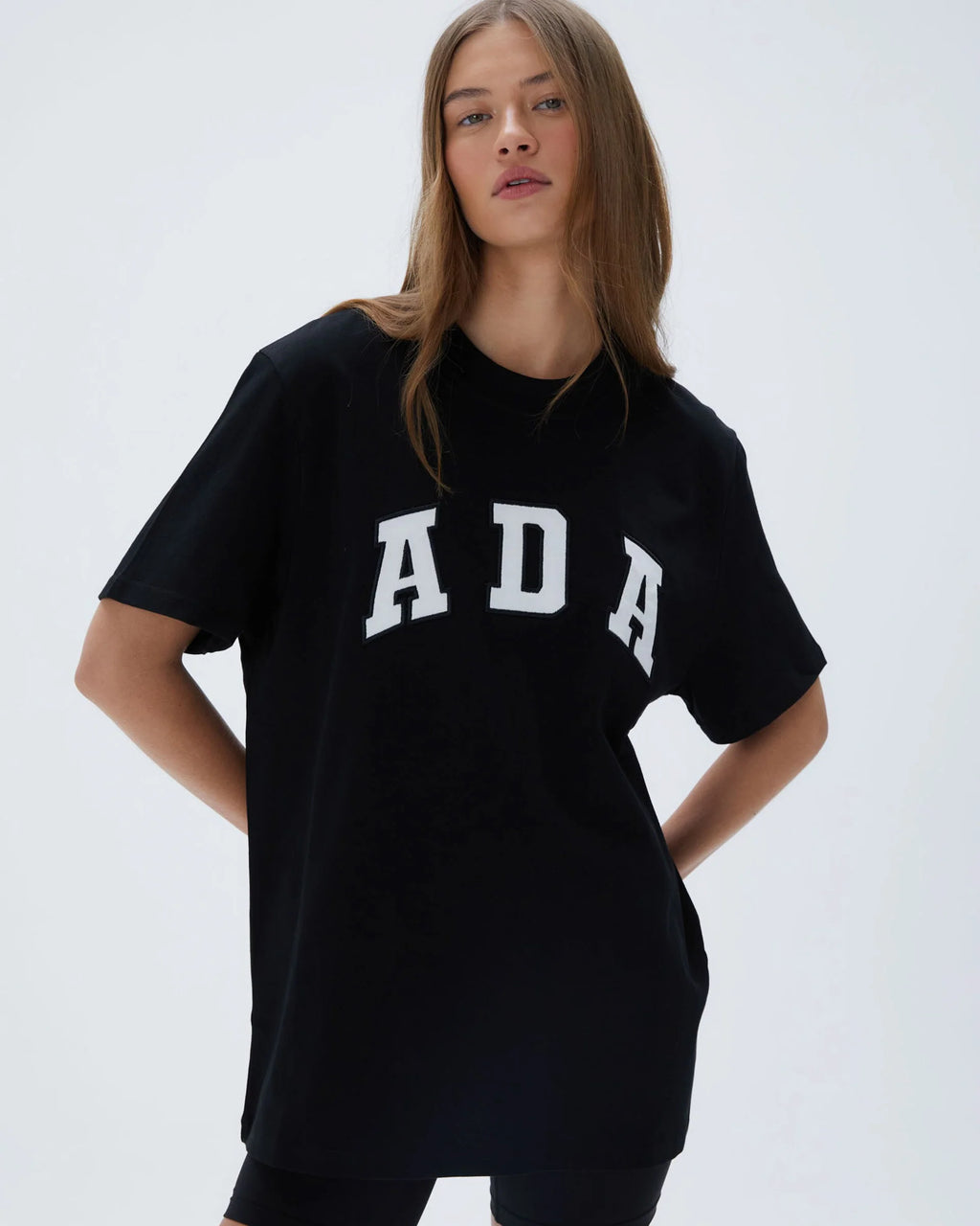 ADA Short Sleeve Oversized T-shirt - Black/White