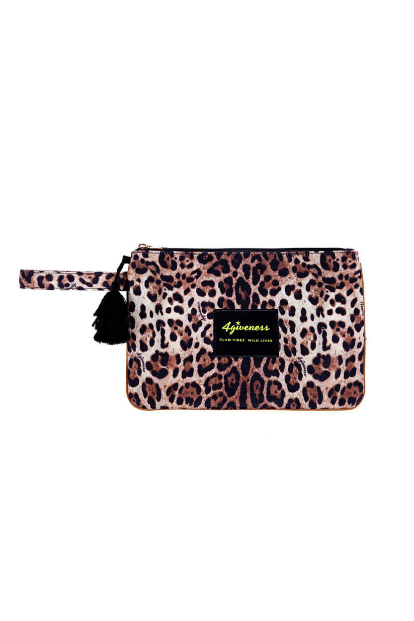 Pochette donna 4GIVENESS Capri Braid Leopard