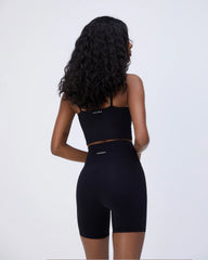 Ultimate Wrap Over Crop Shorts - Black
