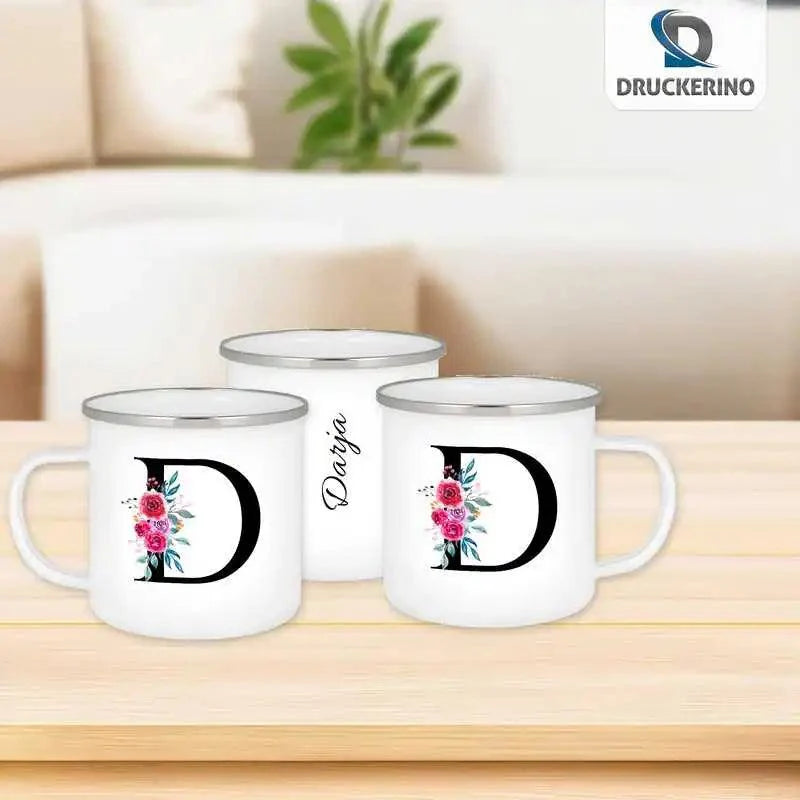 Emaille Tasse mit Namen | Motiv 2 | Darja - Druckerino
