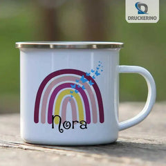 Emaille Tasse mit Namen | Motiv 4 | Nora - Druckerino