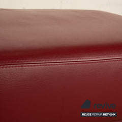 Ewald Schillig Leder Hocker Rot