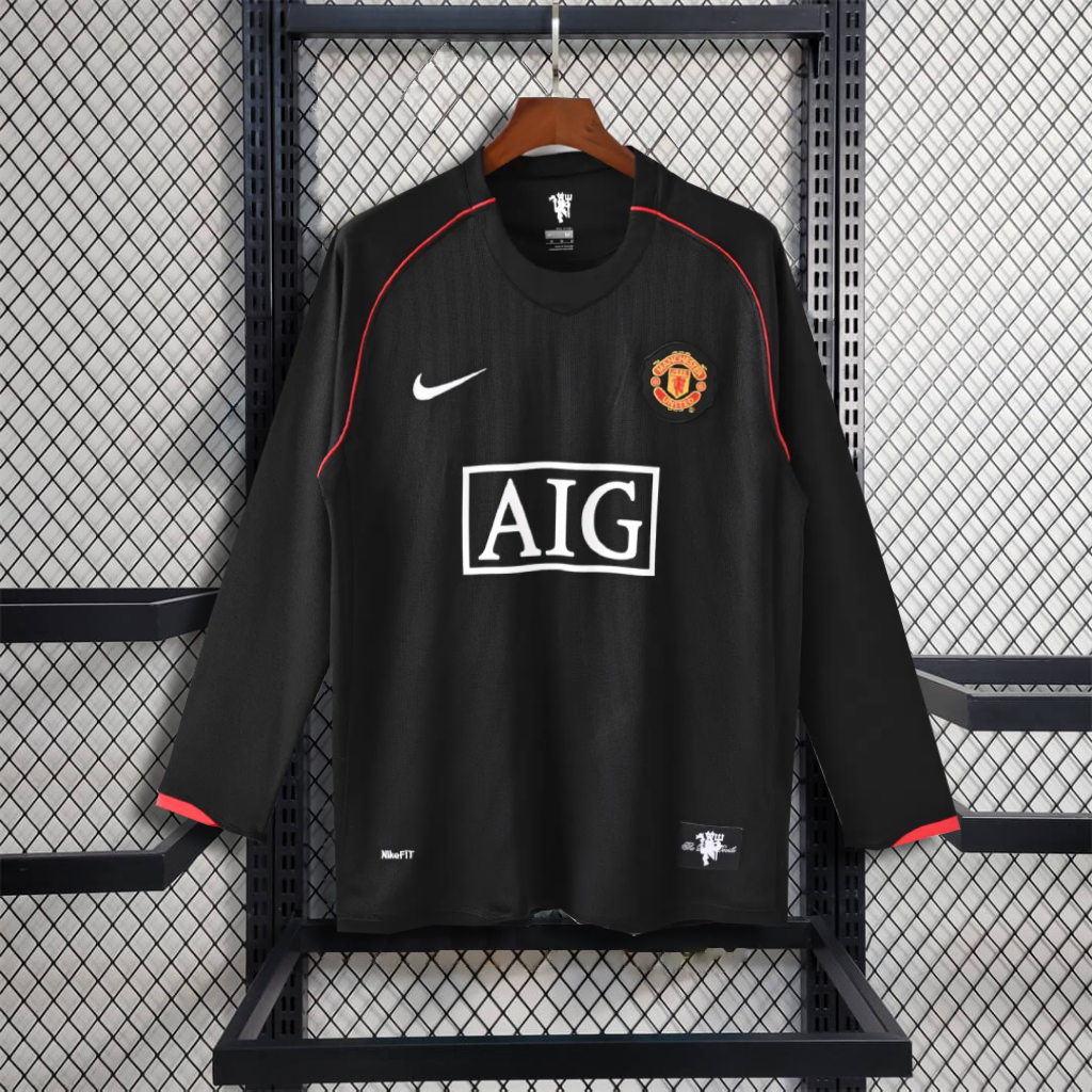 Retro 2007/08 Manchester United Away Shirt Long Sleeve