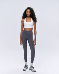 Ultimate Seam Detail Zip Pocket Leggings - Dark Grey