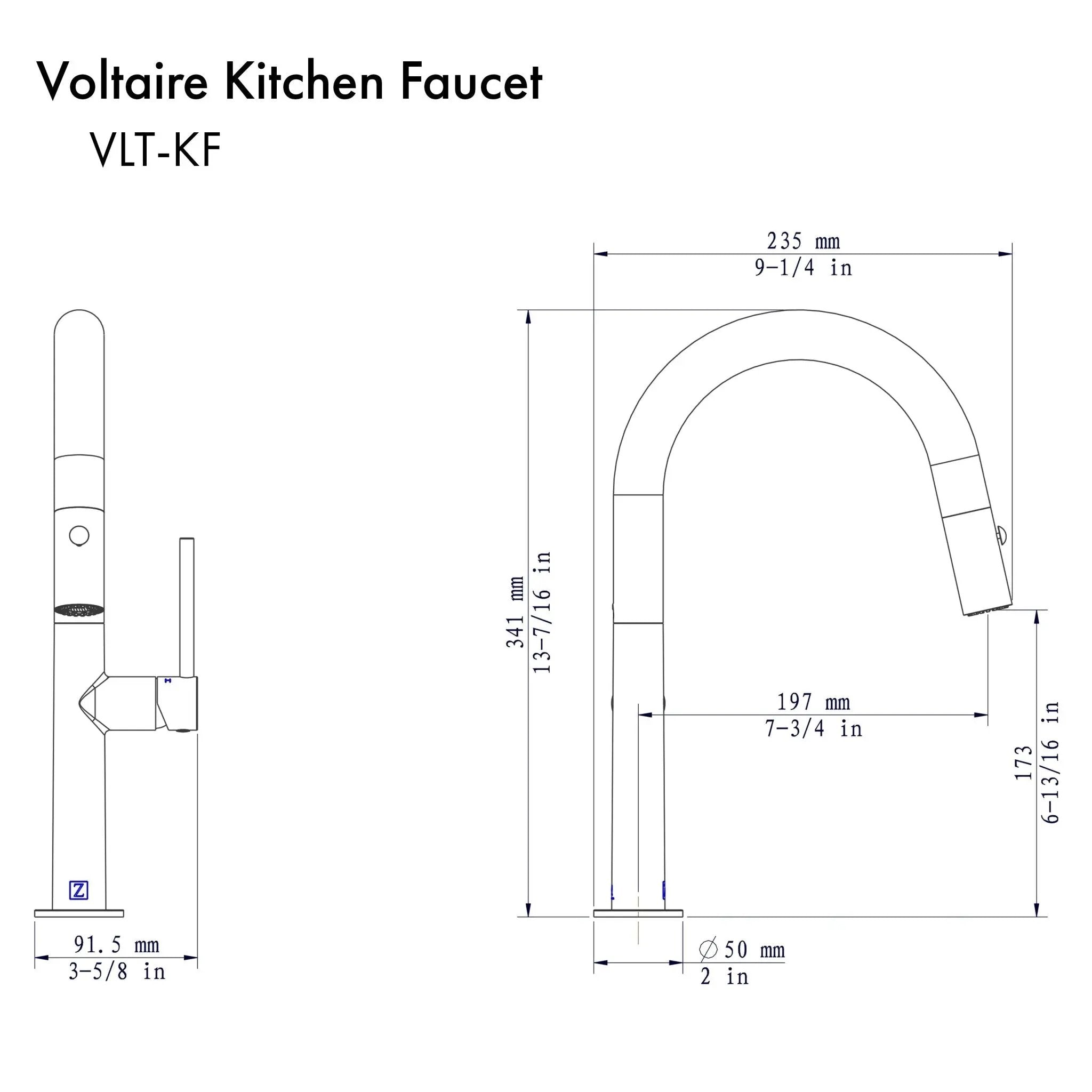 ZLINE Voltaire Kitchen Faucet (VLT-KF) Zline