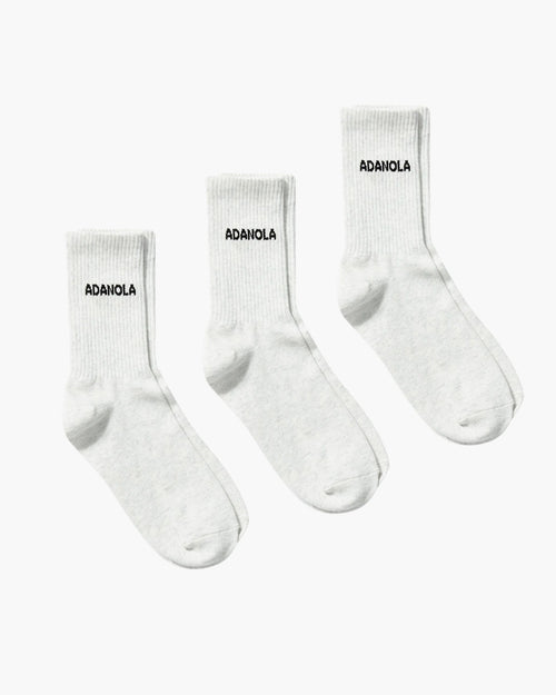 3 Pack Socks - Light Grey Melange