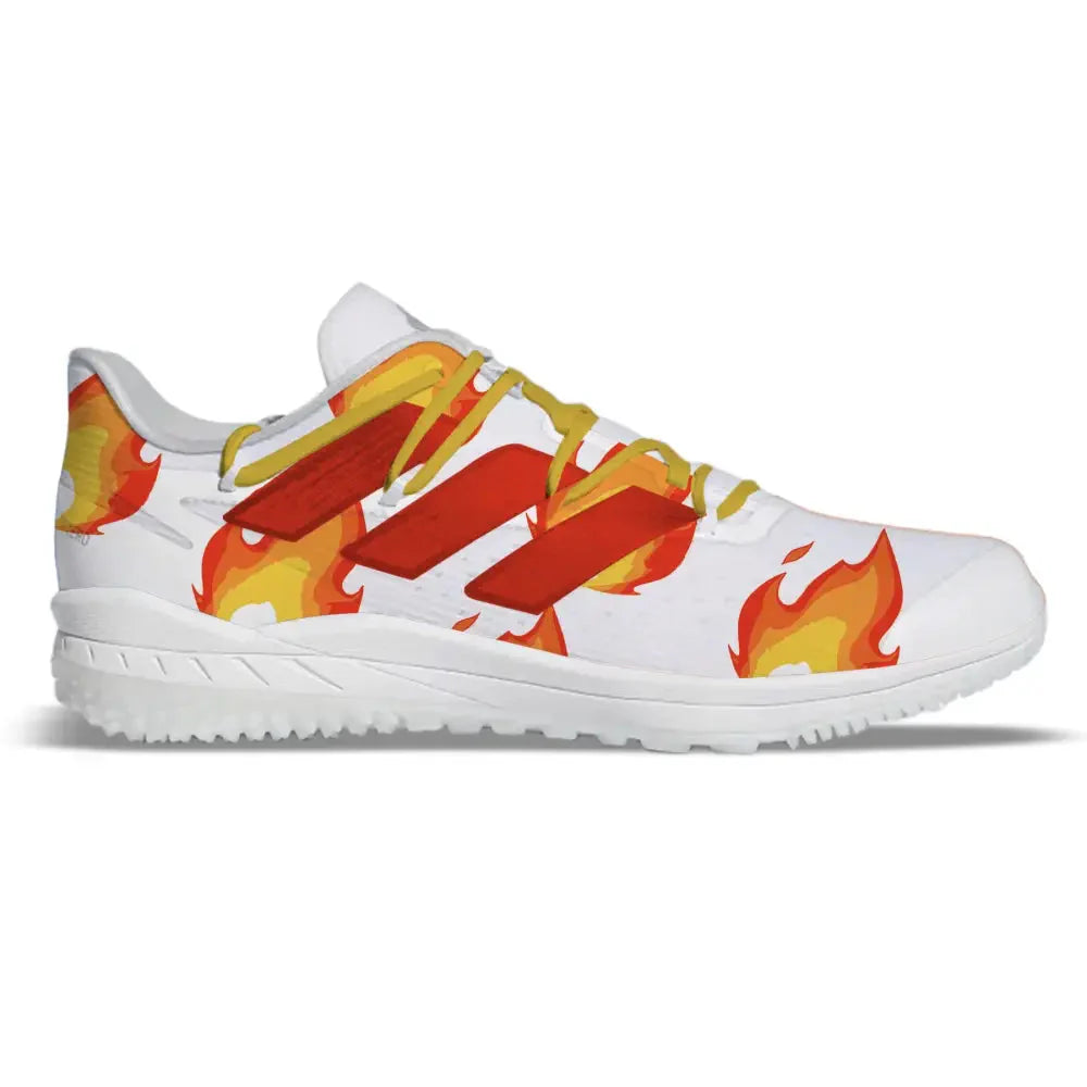 ’Fire’ Adidas Adizero Afterburner 8 Turf Shoes - Sneakers
