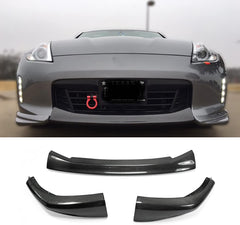 For Nissan 12 Onwards 370Z Z34 Kouki Late Model Jdm Front Bumper Lip 3Pcs (Facelift) Chin Splitter Spoiler Partial Carbon Fiber(Mid Piece) Body Kits