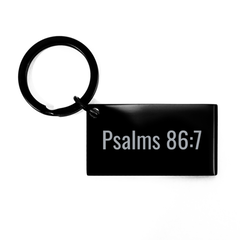 Psalms 86 7 Keychain Psalms 86:7 Gift Bible Verse Key Chain Stainless Steel Keychain Psalm