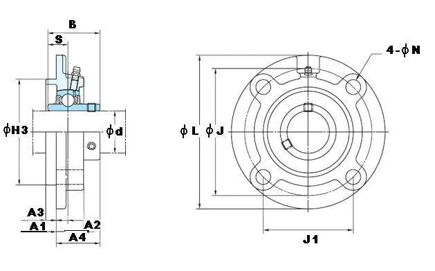 FYH UCFC209-27 1 11/16 Round Flanged Bearing Mounted Bearing - Buy Bearings online - Fast US Shipping