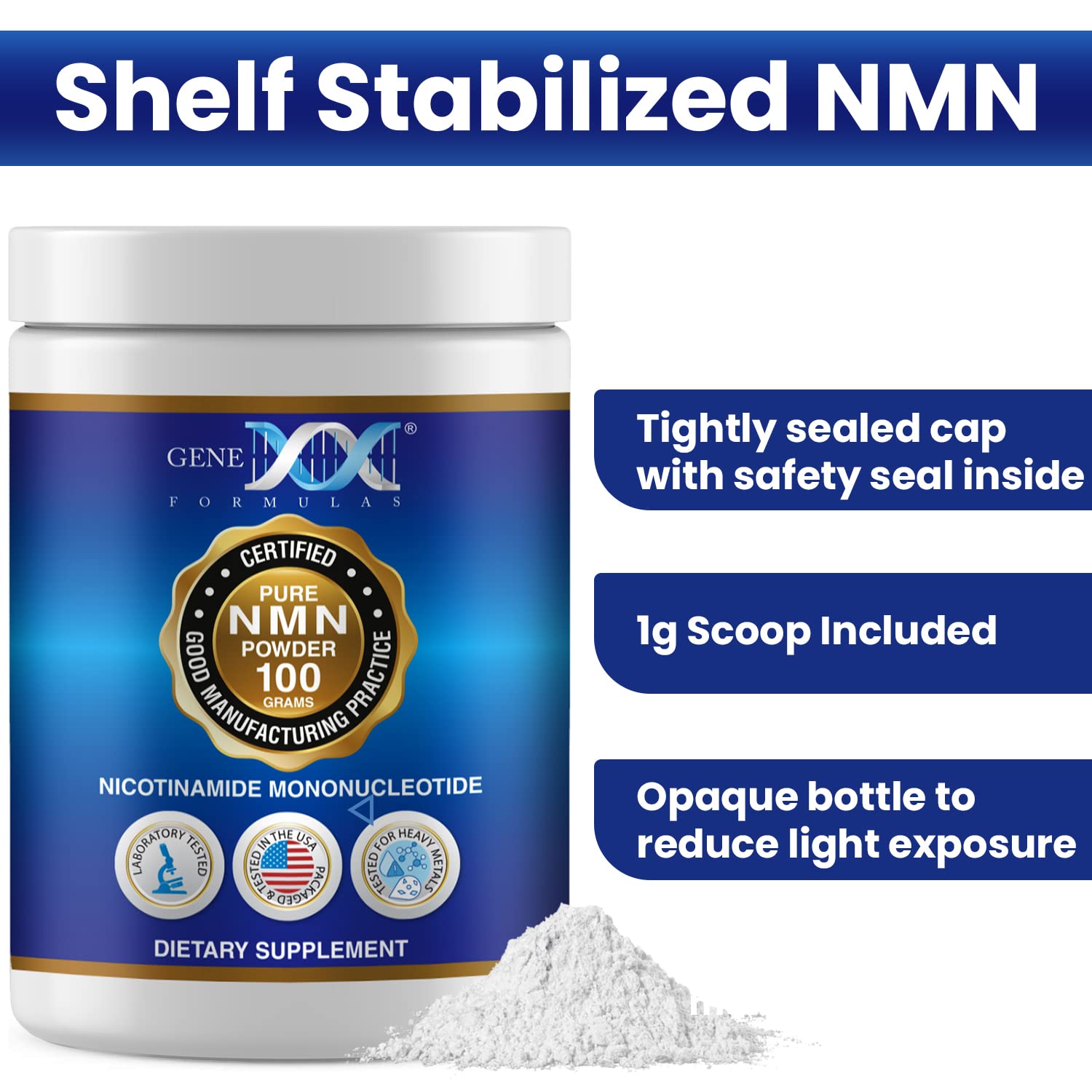 COA certificate for Genex NMN powder