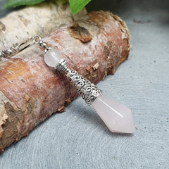 Pendel, Pendulum, Kette, Rosenquarz, Stier, Asmodel, Divination