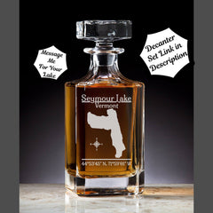 Seymour Lake Vermont Engraved Whiskey Decanter