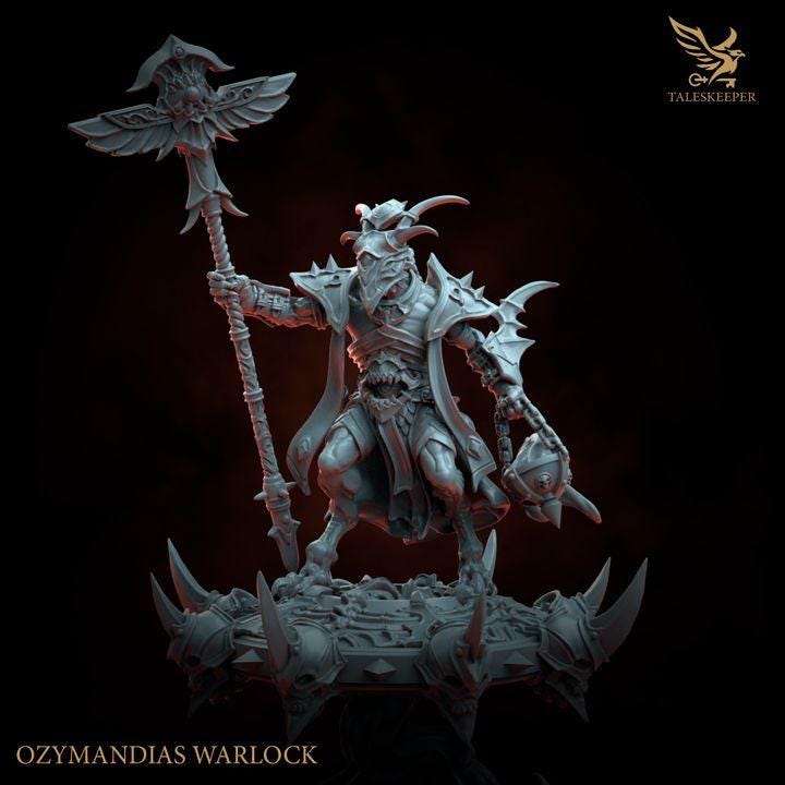 Ozymandias Warlock - 32mm Resin Miniatures - Grimdark Tabletop Wrgame Army - RPG Mini Set DnD